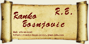 Ranko Bošnjović vizit kartica